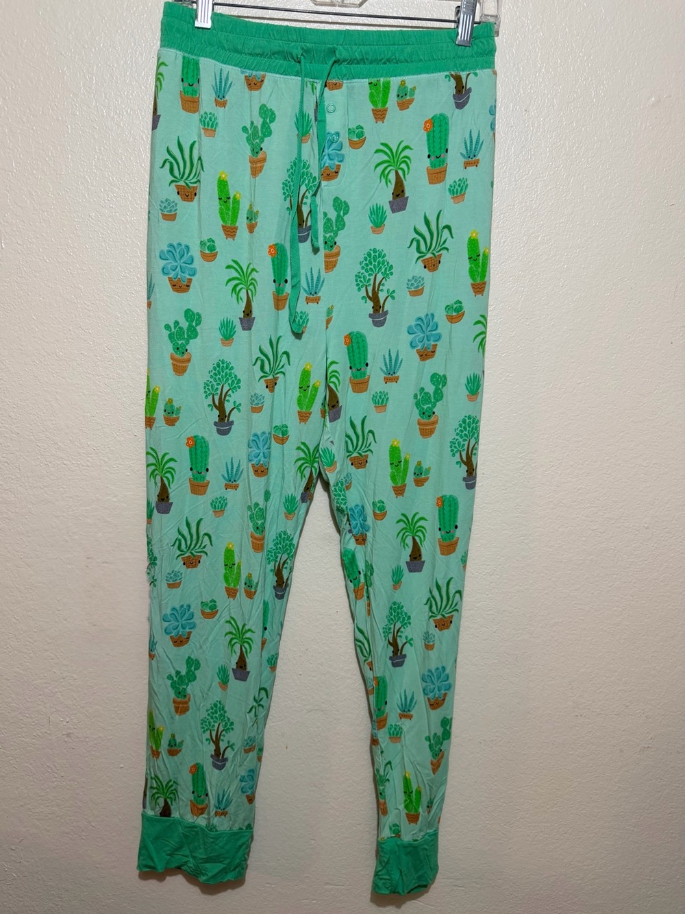 Little Sleepies Mint Green Cactus Print Pajama Bottoms Size 3XL